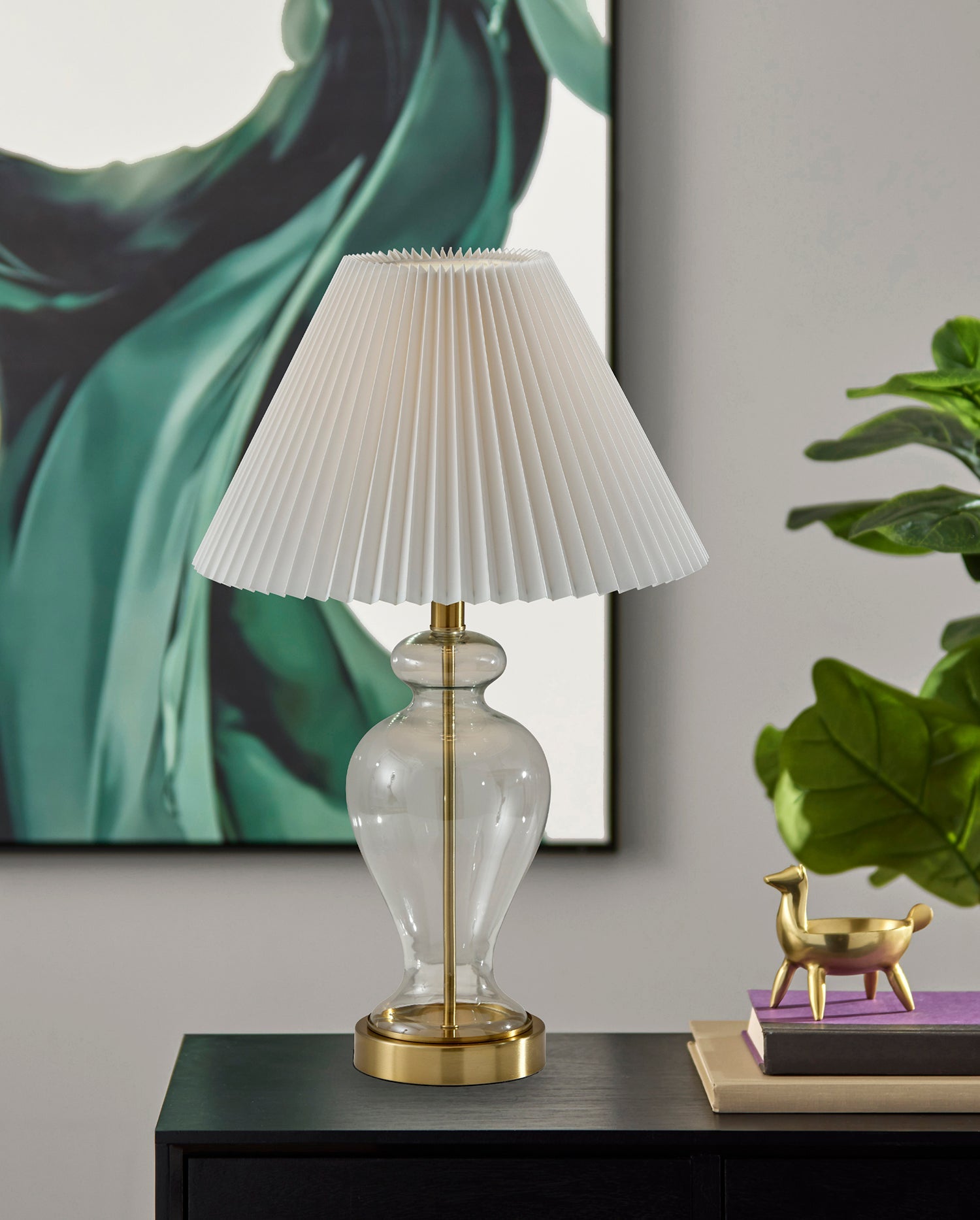 Kenneth Table Lamp-Pleated Shade