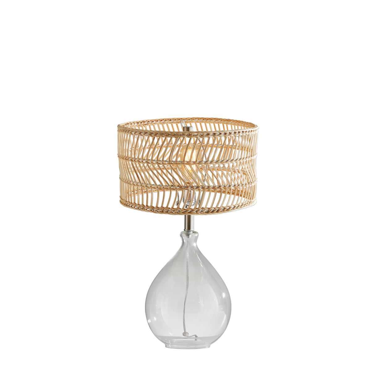 Rattan Teardrop Table Lamp