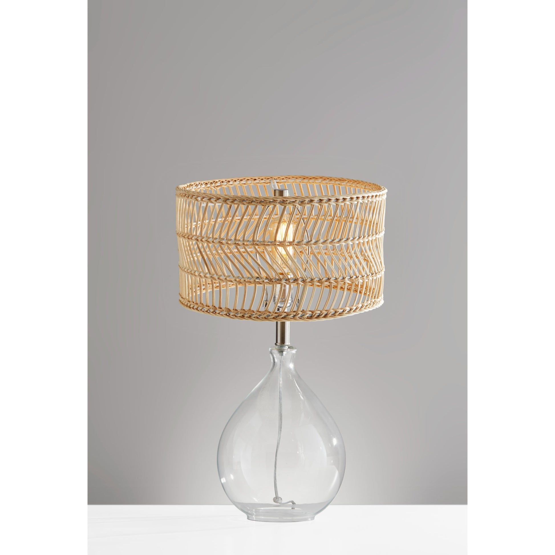 Rattan Teardrop Table Lamp