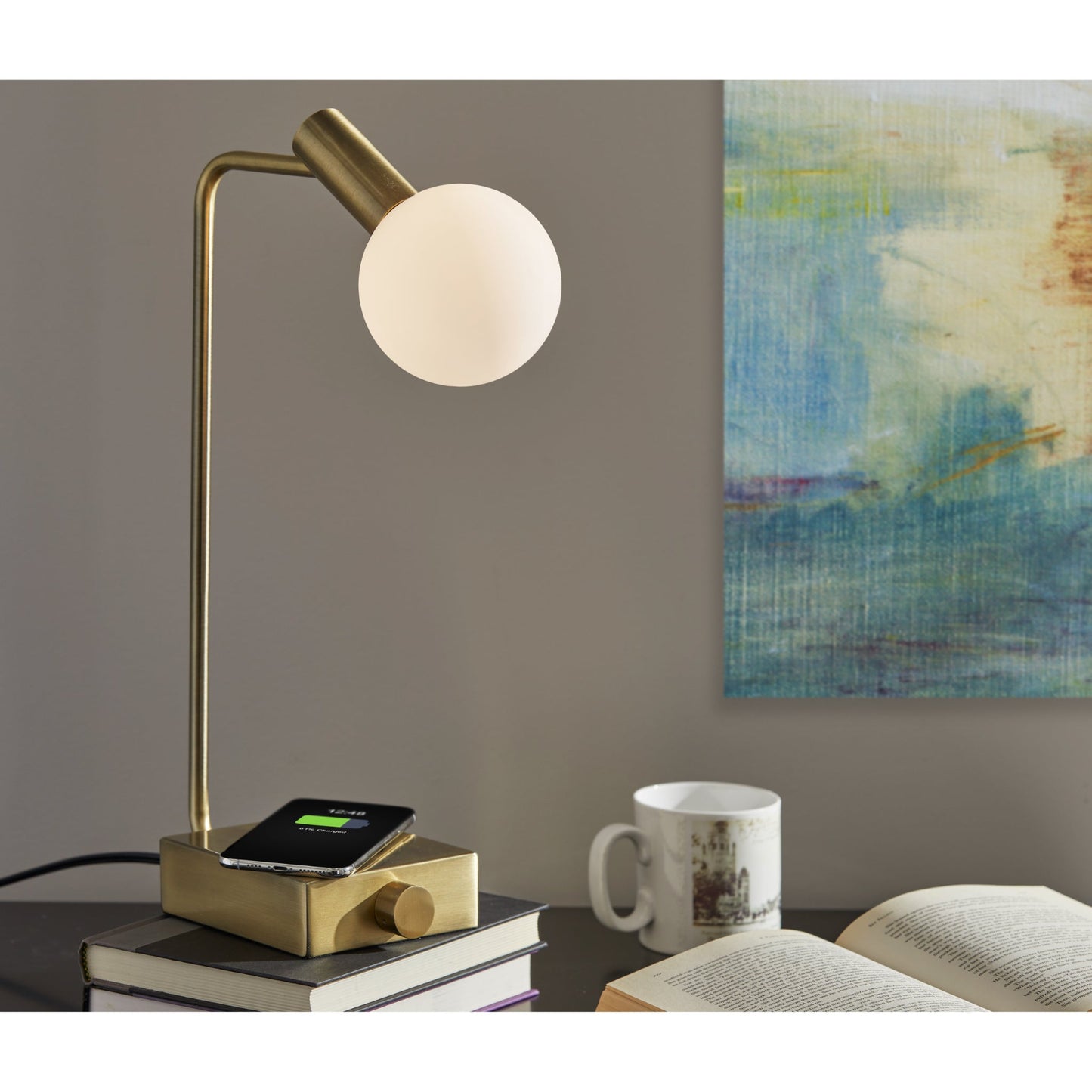 Hampton Wireless Charging LED Desk Lamp