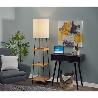 Cypress Wireless Charging Shelf Floor Lamp