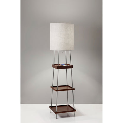 Cypress Wireless Charging Shelf Floor Lamp