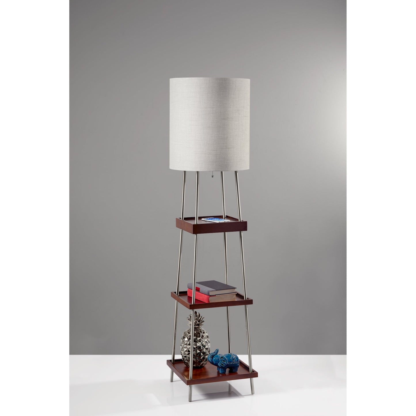 Cypress Wireless Charging Shelf Floor Lamp