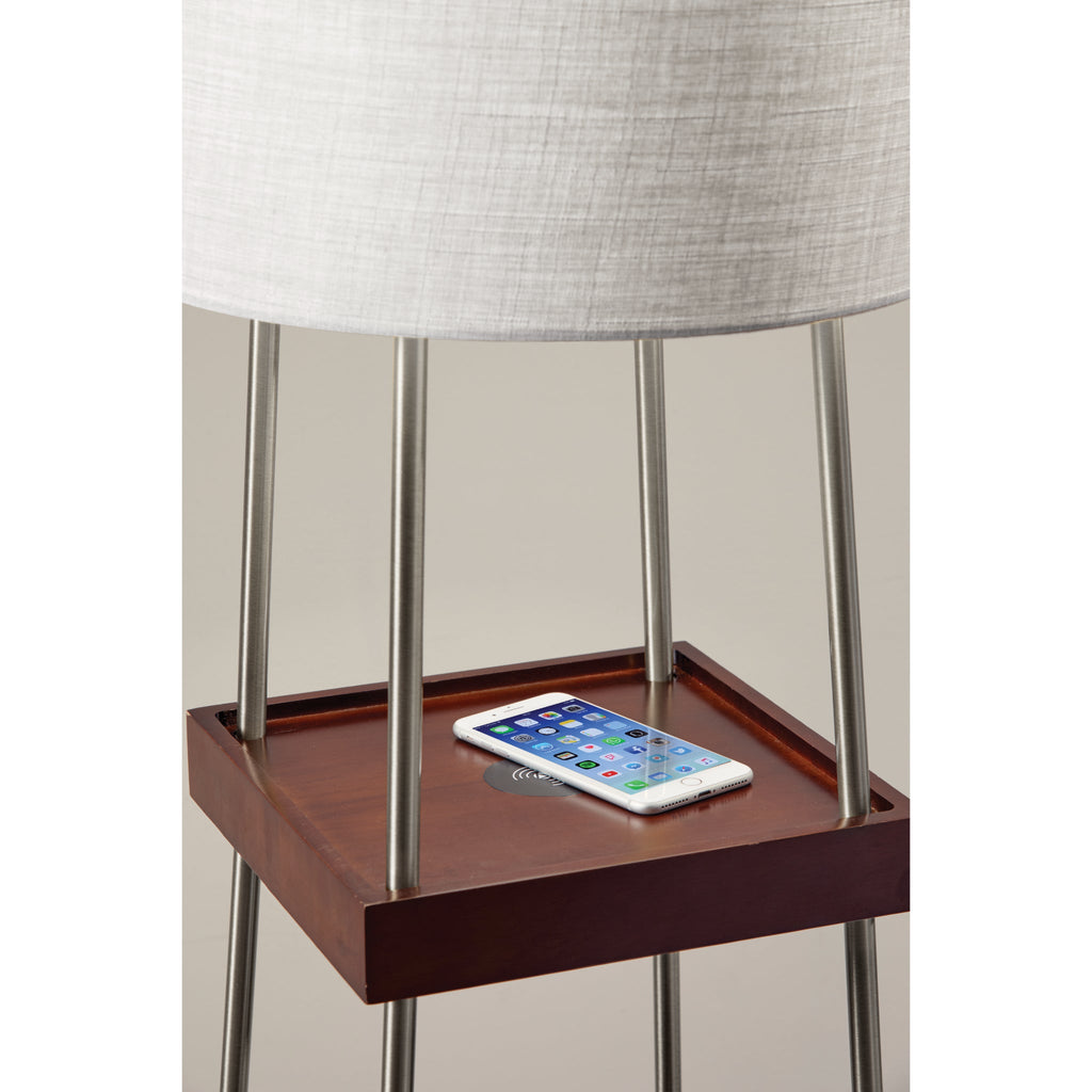 Cypress Wireless Charging Shelf Floor Lamp