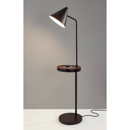 Saxon Wireless Charging Task Shelf Floor Lamp