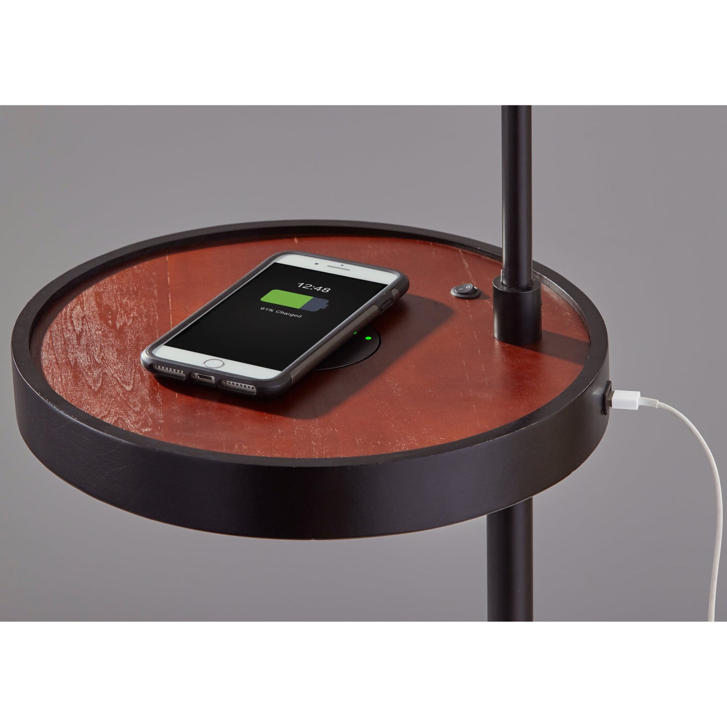 Saxon Wireless Charging Task Shelf Floor Lamp