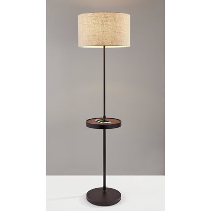 Saxon Wireless Charging Shelf Floor Lamp