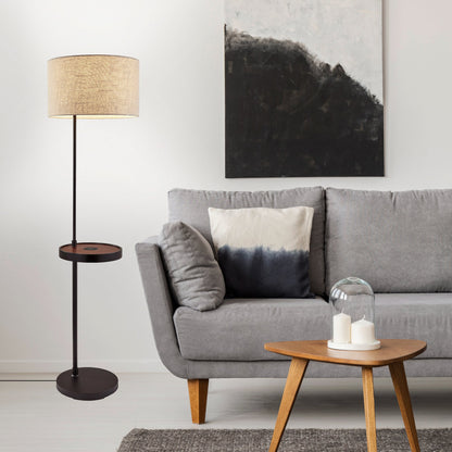 Saxon Wireless Charging Shelf Floor Lamp