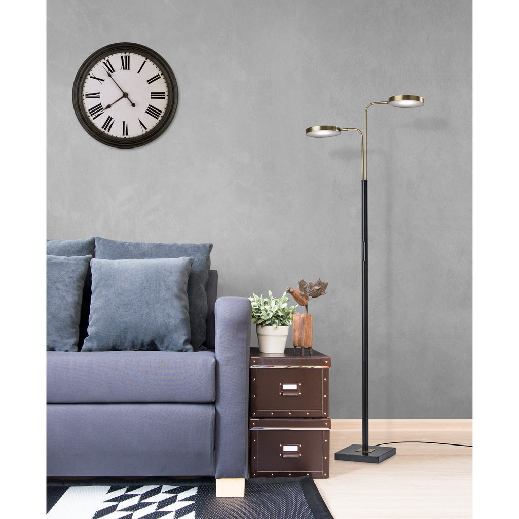Drake LED Floor Lamp with Smart Switch
