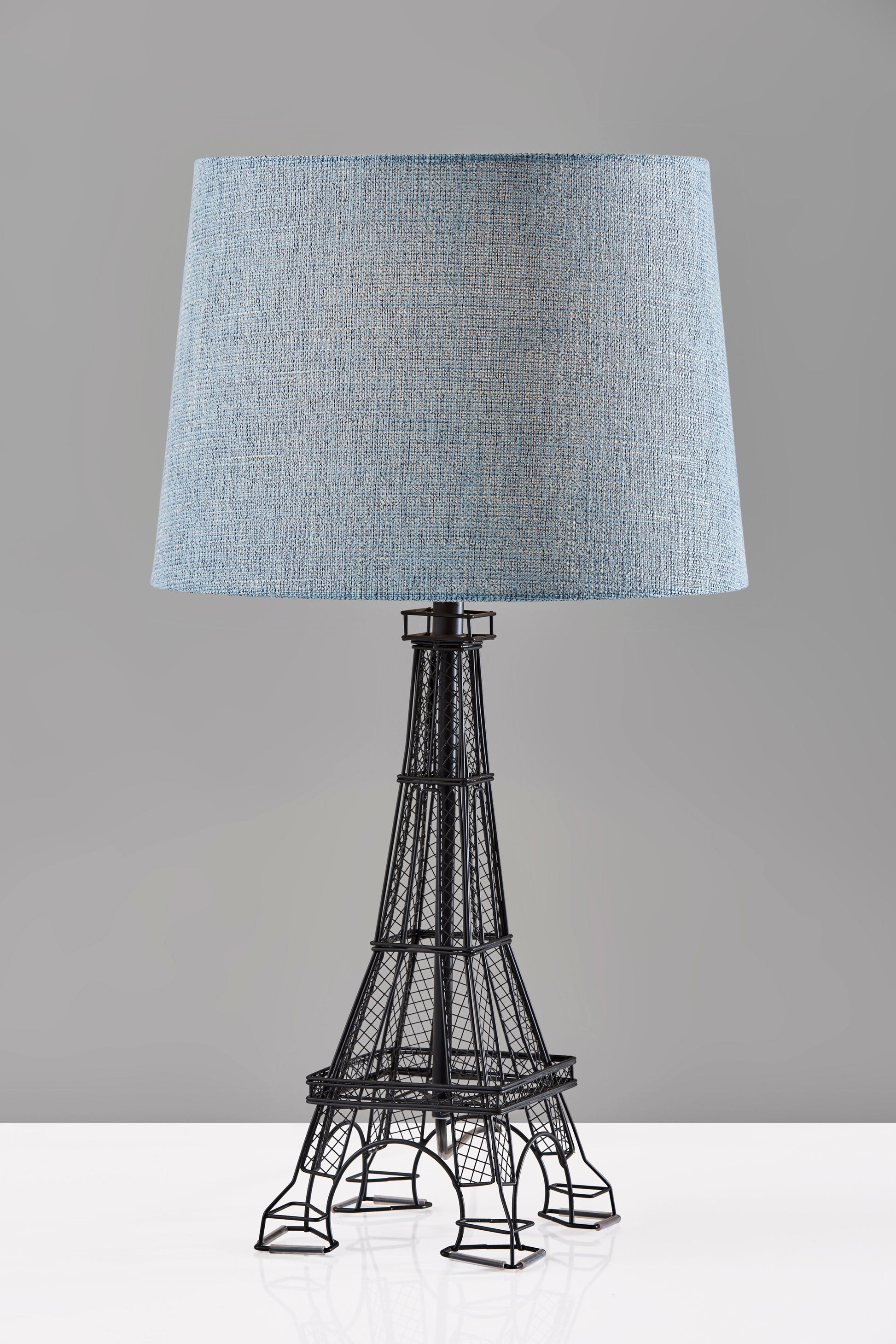 Kayla Tower Table Lamp-Blue Shade