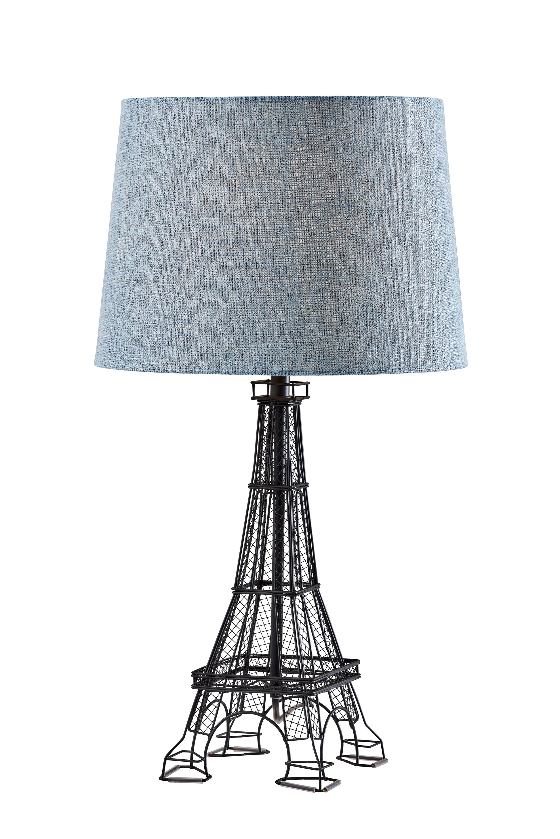 Kayla Tower Table Lamp-Blue Shade